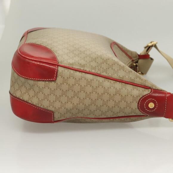 CELINE Macadam Canvas Shoulder Bag Beige Gold - Picture 4 of 13